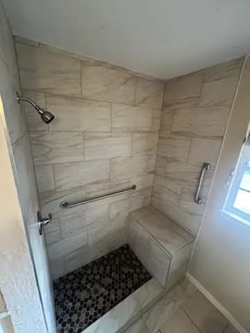 Walkin shower tiles